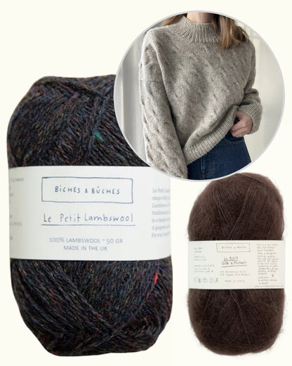 Seaway Pullover | zartes Zopfmuster aus Le Petit Lambswool und Le Petit Silk Mohair von Biches & Bûches