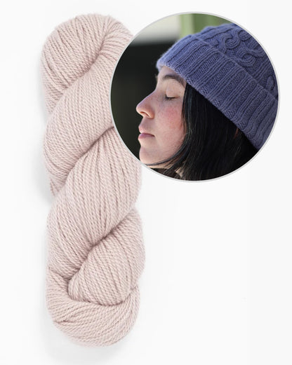 Sellwood Hat | soft cable knit pattern in Tynd by Woolfolk