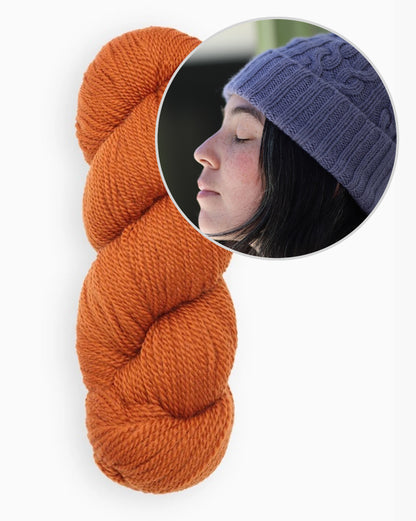 Sellwood Hat | soft cable knit pattern in Tynd by Woolfolk