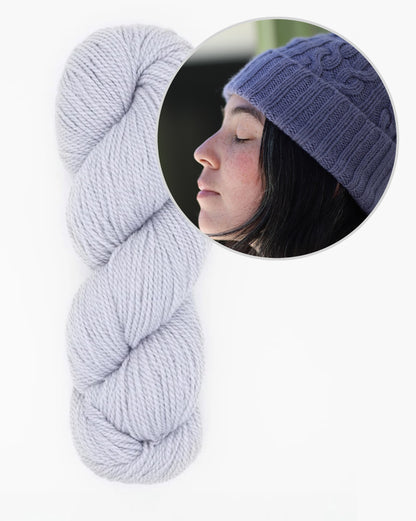 Sellwood Hat | soft cable knit pattern in Tynd by Woolfolk