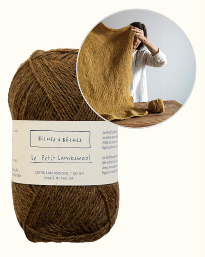 Shawl No. 62 | delicate herringbone pattern made from Le Petit Lambswool by Biches & Bûches