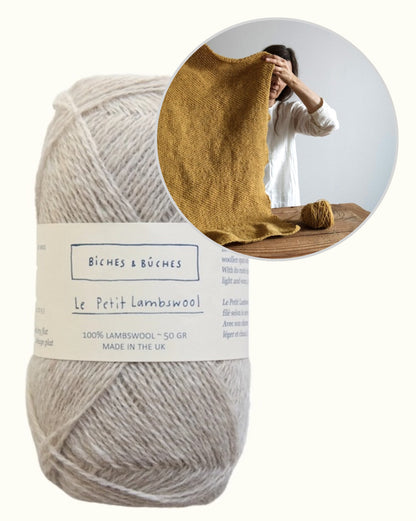 Shawl No. 62 | delicate herringbone pattern made from Le Petit Lambswool by Biches & Bûches