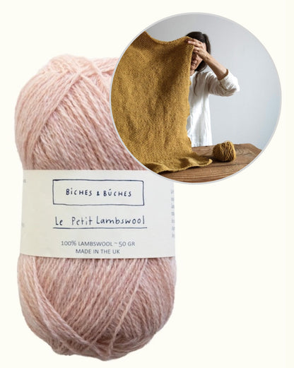 Shawl No. 62 | delicate herringbone pattern made from Le Petit Lambswool by Biches & Bûches
