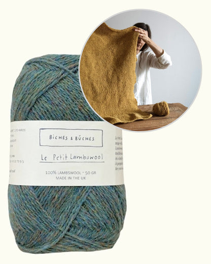 Shawl No. 62 | delicate herringbone pattern made from Le Petit Lambswool by Biches & Bûches