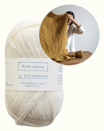 Shawl No. 62 | delicate herringbone pattern made from Le Petit Lambswool by Biches & Bûches