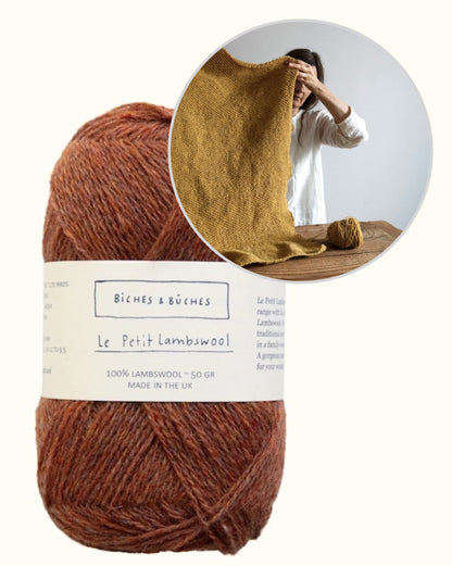 Shawl No. 62 | delicate herringbone pattern made from Le Petit Lambswool by Biches & Bûches