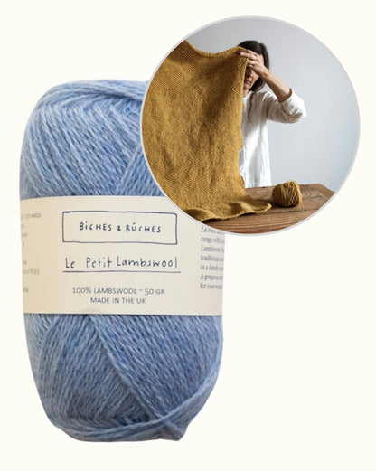 Shawl No. 62 | delicate herringbone pattern made from Le Petit Lambswool by Biches & Bûches