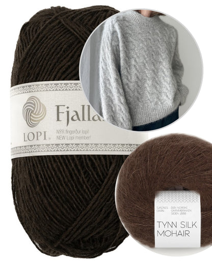 Shoreline Sweater | delicate pattern from Fjallalopi and Tynn Silk Mohair