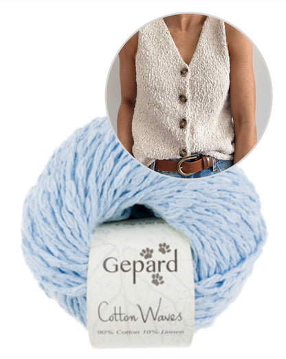Shoreline Top | Ambiance plage en Cottonwaves de Gepard Garn