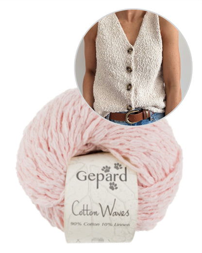 Shoreline Top | Ambiance plage en Cottonwaves de Gepard Garn