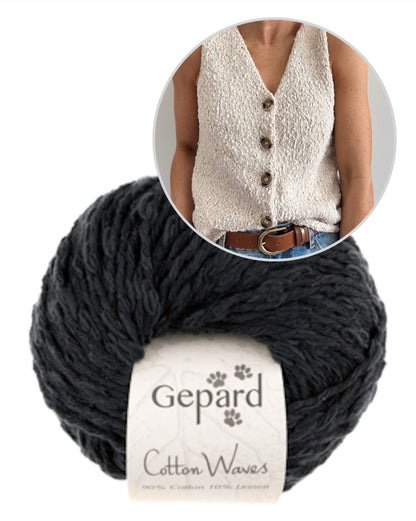 Shoreline Top | Ambiance plage en Cottonwaves de Gepard Garn