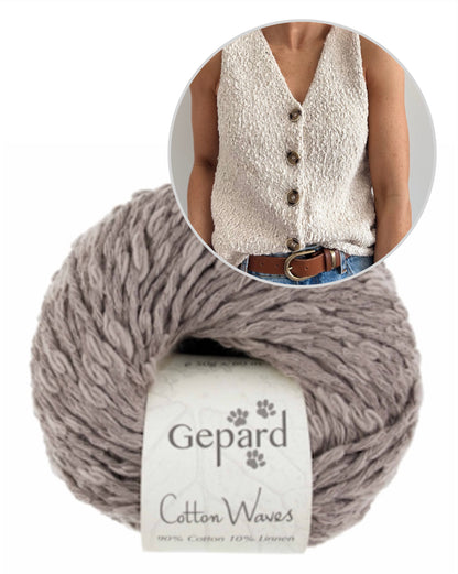 Shoreline Top | Ambiance plage en Cottonwaves de Gepard Garn