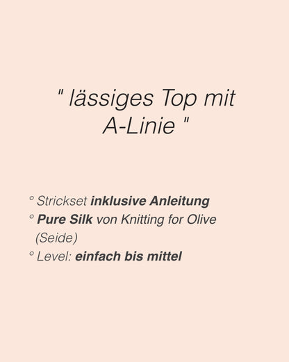 Sigrid Top | let A-formet model i ren silke fra Knitting for Olive