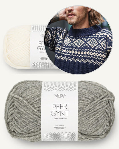 Slalom Pullover Men - Tema 72 | wonderfully wintry from Peer Gynt by Sandnes Garn