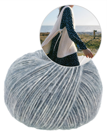 Slipover Nordic Breeze von Lana Grossa mit Natural Alpaca Pelo 9