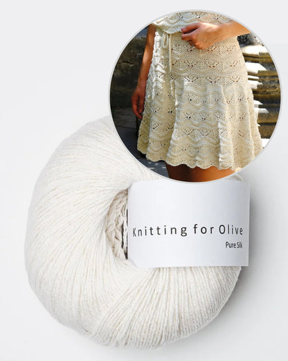 Solène Skirt | delicate pattern made from Pure Silk by Knitting for Olive