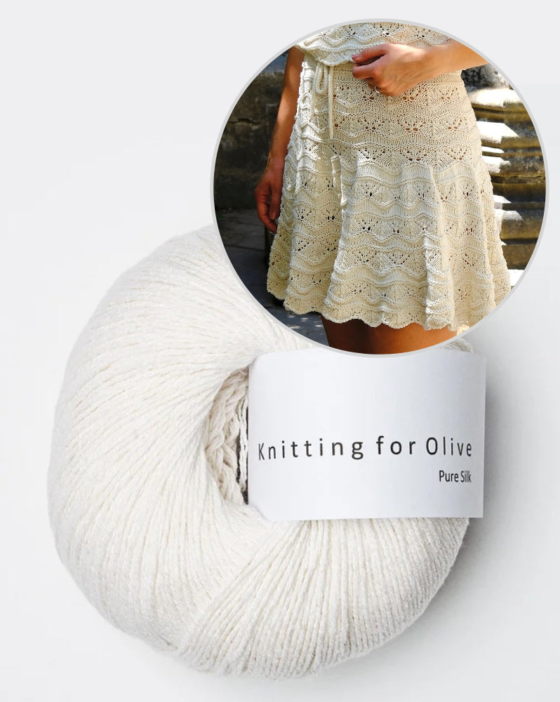 Solène Skirt | delicate pattern made from Pure Silk by Knitting for Olive