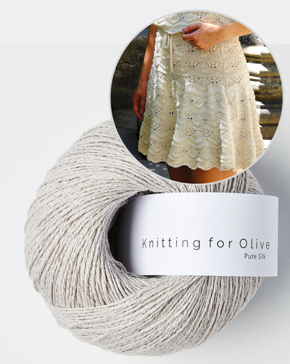 Solène Skirt | delicate pattern made from Pure Silk by Knitting for Olive