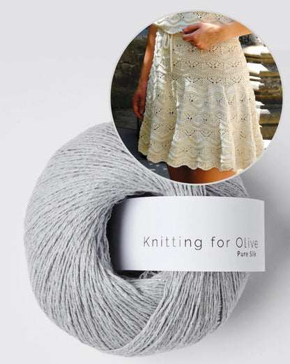 Solène Skirt | delicate pattern made from Pure Silk by Knitting for Olive