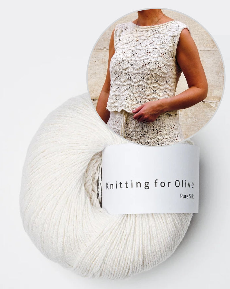Solène Top | zartes Muster aus Pure Silk von Knitting for Olive