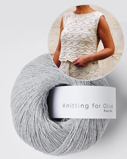 Solène Top | zartes Muster aus Pure Silk von Knitting for Olive