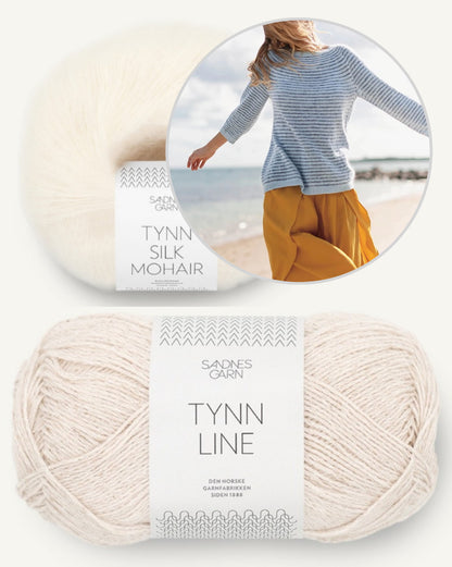 Sommerstreifen Pullover | weiche Streifen aus Tynn Line und Tynn Silk Mohair von Sandnes Garn