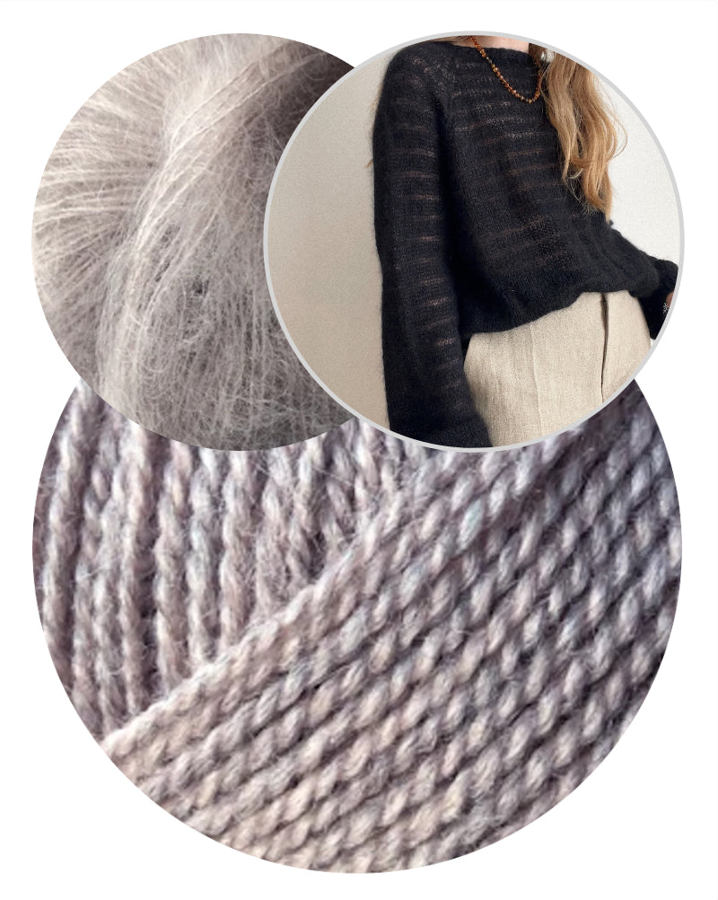 Aegyoknit Sook Moon Sweater mit Wild & Soft und Kid Seta von Gepard Garn 8