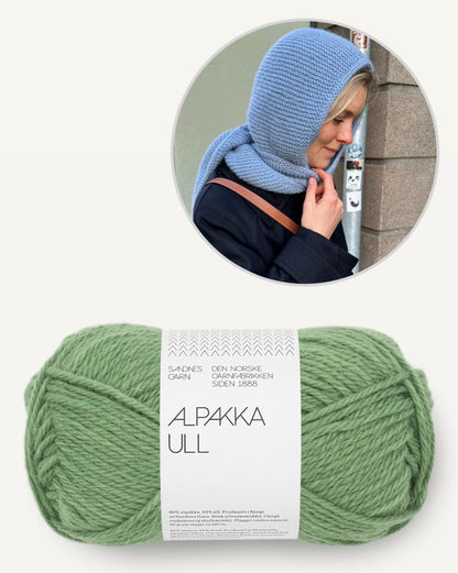 Sophie Hood Alpaca | cozy warm hooded scarf with Alpaca Ull from Sandnes Garn 