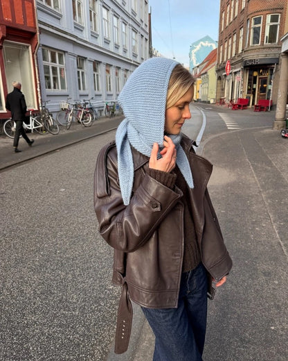 Sophie Hood Alpaca | cozy warm hooded scarf with Alpaca Ull from Sandnes Garn 