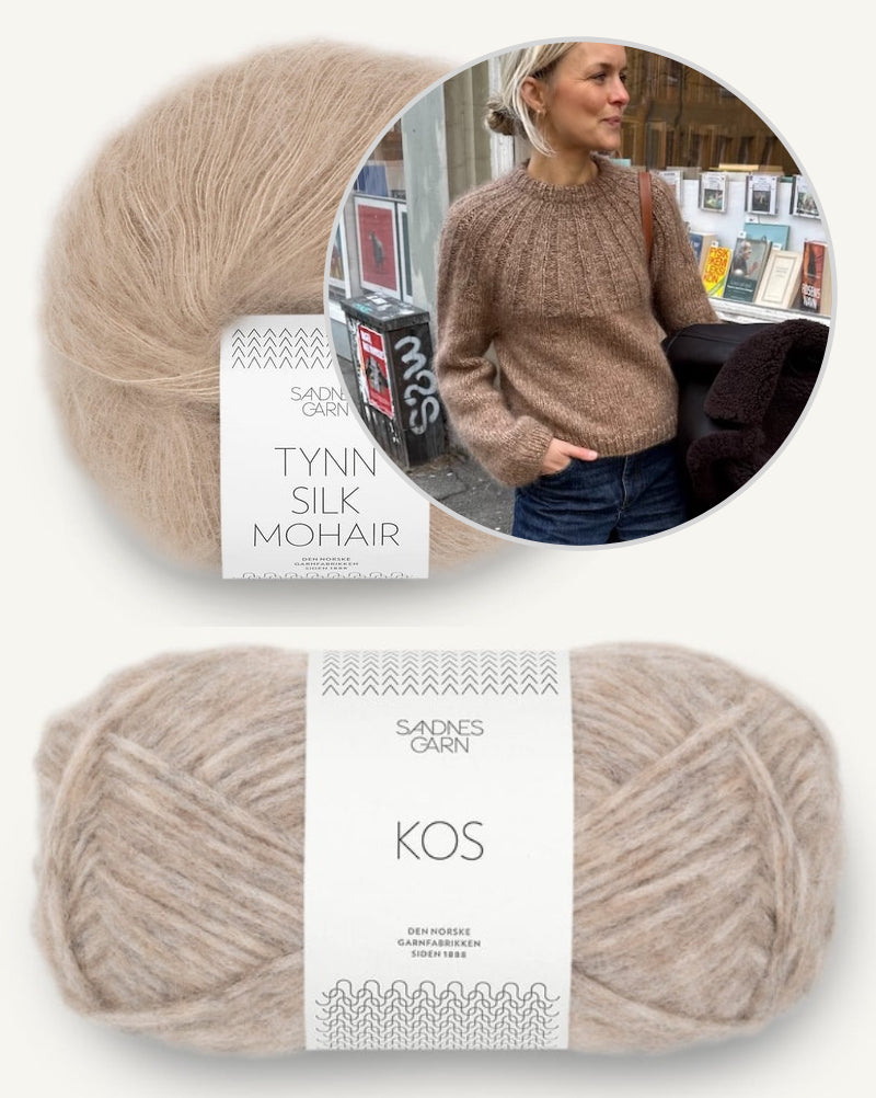 Sunday Sweater | blød og hyggelig trøje med Kos og Tynn Silk Mohair fra Sandnes Garn