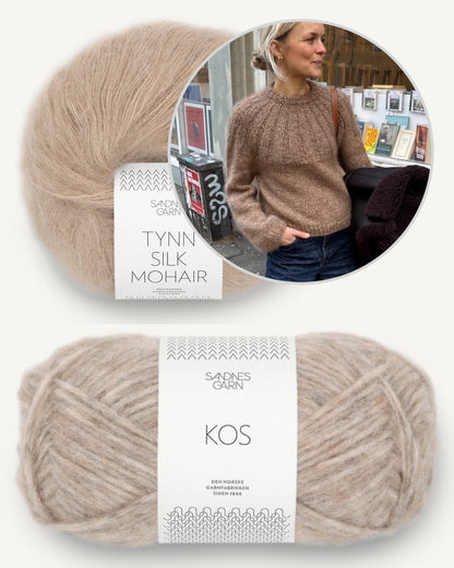 Sunday Sweater | blød og hyggelig trøje med Kos og Tynn Silk Mohair fra Sandnes Garn