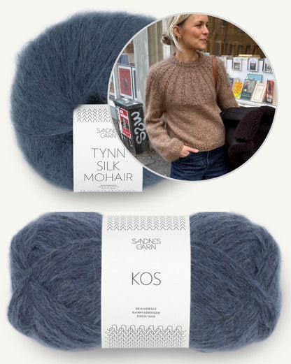 Sunday Sweater | blød og hyggelig trøje med Kos og Tynn Silk Mohair fra Sandnes Garn