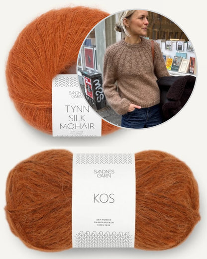Sunday Sweater | blød og hyggelig trøje med Kos og Tynn Silk Mohair fra Sandnes Garn