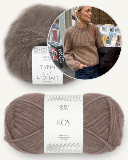 Sunday Sweater | blød og hyggelig trøje med Kos og Tynn Silk Mohair fra Sandnes Garn