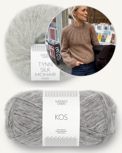 Sunday Sweater | blød og hyggelig trøje med Kos og Tynn Silk Mohair fra Sandnes Garn