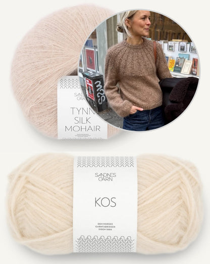 Sunday Sweater | blød og hyggelig trøje med Kos og Tynn Silk Mohair fra Sandnes Garn