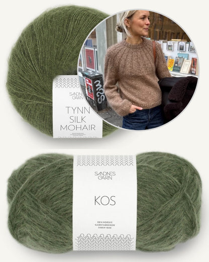 Sunday Sweater | blød og hyggelig trøje med Kos og Tynn Silk Mohair fra Sandnes Garn