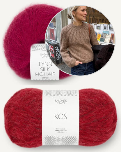 Sunday Sweater | blød og hyggelig trøje med Kos og Tynn Silk Mohair fra Sandnes Garn