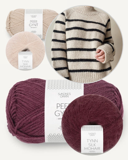 Novemberknits Sunde Winter Sweater mit Peer Gynt und Tynn Silk Mohair von Sandnes Garn 8