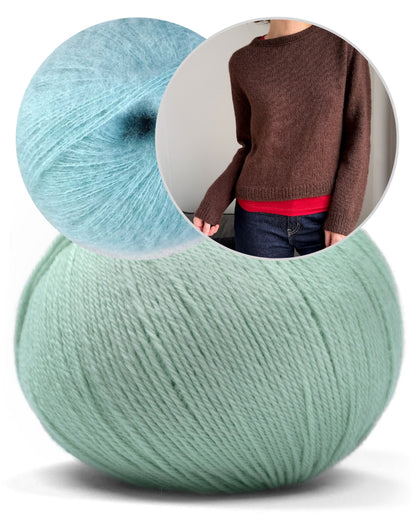 Suzie Sweater - double strand | velvety soft from Merino Baby and Manada by Pascuali