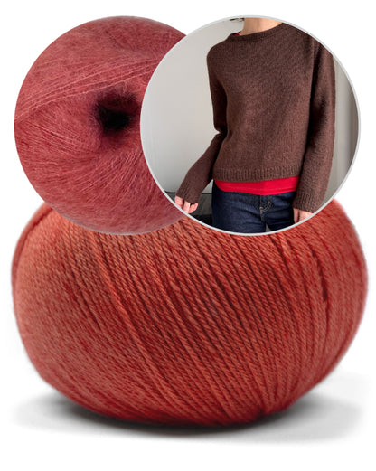 Suzie Sweater - double strand | velvety soft from Merino Baby and Manada by Pascuali