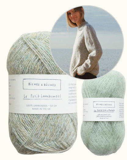 Sweater No. 19 | saddle shoulder sweater made from Le Petit Lambswool and Le Petit Silk Mohair by Biches & Bûches