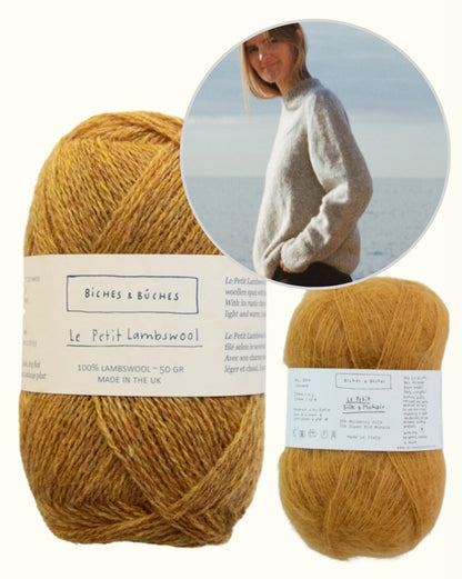 Sweater No. 19 | saddle shoulder sweater made from Le Petit Lambswool and Le Petit Silk Mohair by Biches & Bûches