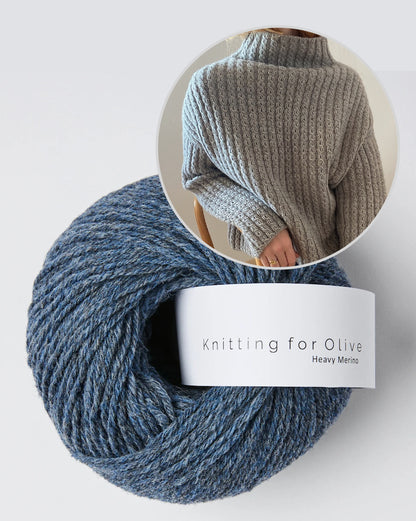 Maglione n. 19 | oversize con motivo a trecce in Merino pesante di Knitting for Olive