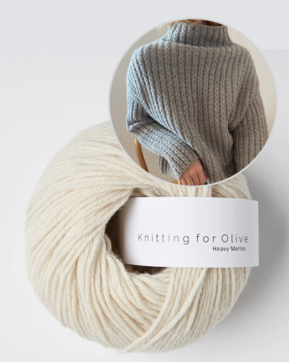Maglione n. 19 | oversize con motivo a trecce in Merino pesante di Knitting for Olive