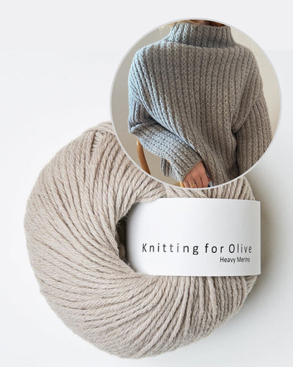 Maglione n. 19 | oversize con motivo a trecce in Merino pesante di Knitting for Olive