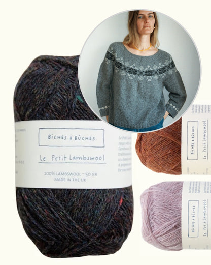Sweater No. 74 | klassisk delikat mønster i Le Petit Lambswool fra Biches & Buches