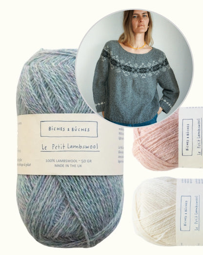 Sweater No. 74 | klassisk delikat mønster i Le Petit Lambswool fra Biches & Buches