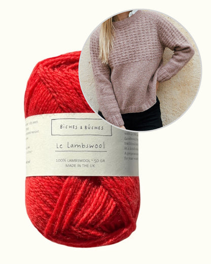 Sweater No. 79 | afslappet strukturmønster i Le Lambswool fra Biches & Bûches