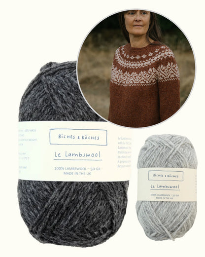 Maglione n. 89 | motivo classico e raffinato in lana di agnello Le Lambswool di Biches & Bûches